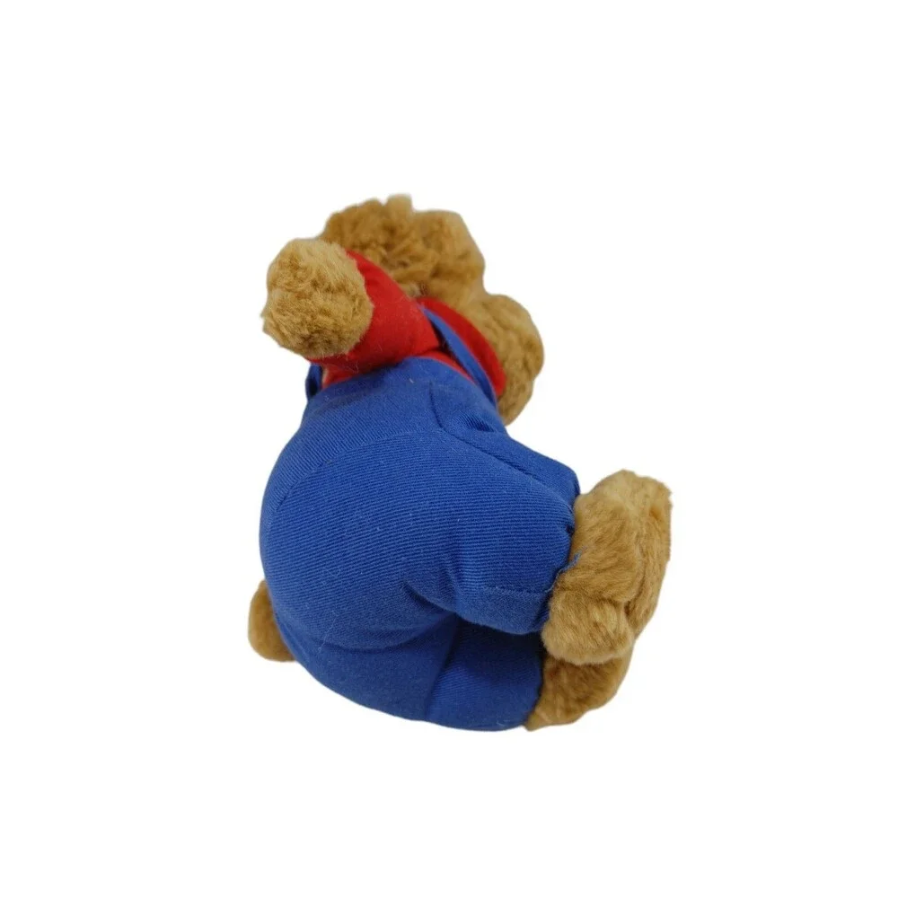 Vintage Berenstain Bears Brother Bear Plush Red Shirt Blue Overalls Stuffed Toy